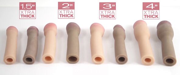 Accessories of different sizes, easily and quickly changing the dimensions of the penis. 