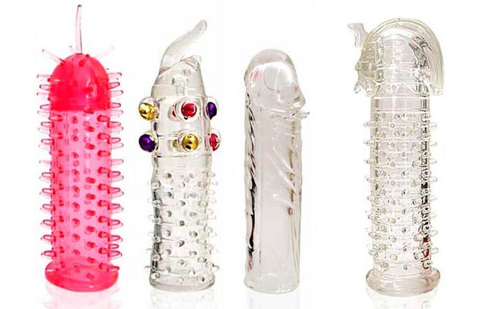 Various accessories to enlarge the penis during sexual relations