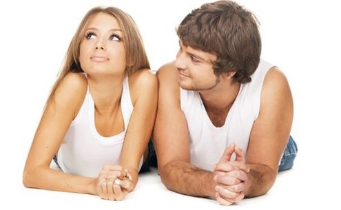a woman and a man are thinking about enlarging their penis with soda